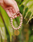 Tan handmade charm bracelet