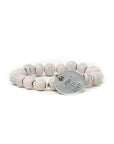 pink blush beaded charm bracelet