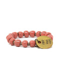 Women's pink beaded bracelet