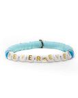Blue word bracelet