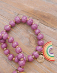PURPLE PRIDE BEADED BRACELET