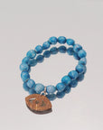 Evil Eye blue beaded charm bracelet