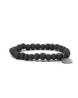 mens black beaded bracelet