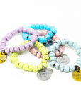 Stacking bracelets with Inspirational Charms