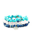 Crystal Blue Clarity Bracelet Stack