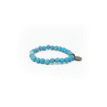Blue handmade beaded bracelet