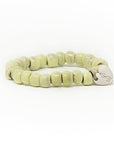 honey dew yellow glazed beaded bracelet