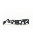Black and white daisy hair-tie