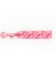Pink roses flower print hair-tie