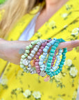 multi colored baded bracelets