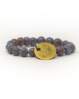 blue beaded charm bracelet