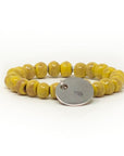yellow womens stacking clay beaded bracelet