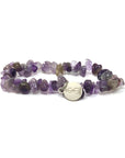 Purple Amethyst crystal Bracelet with charm