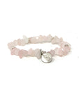 Rose Quartz crystal Bracelet with charm