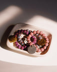 pink passion beaded charm bracelet