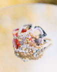 heishi bracelets on a stretched cord