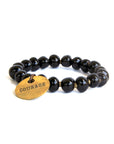 Womens Courage Inspirational charm bracelet made with clay beads.