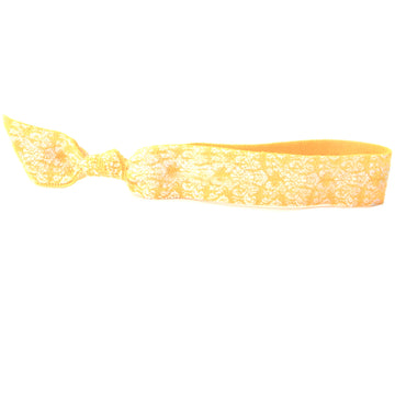 Yellow Damask Hair Tie
