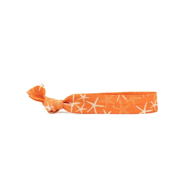 Orange Sandy Sea Star Hair Tie
