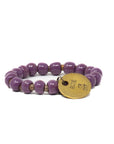 Purple beaded bracelet handmade