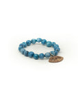 Evil Eye blue beaded charm bracelet