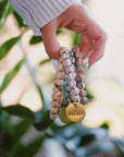 Women's handmade bead bracelet stack