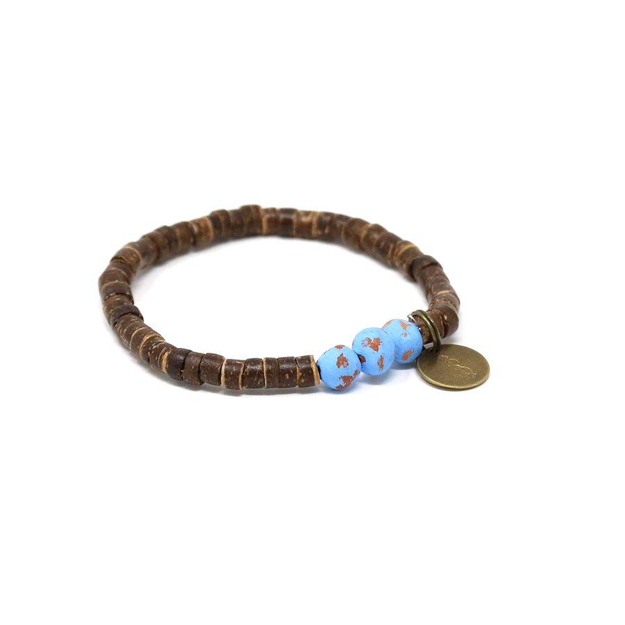 Simbi Blue Coconut Pipeline Bracelet
