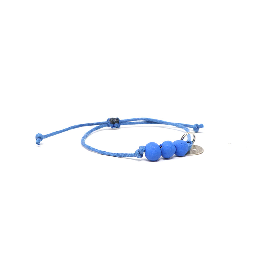 Capri Blue Waxed Pipeline Bracelet