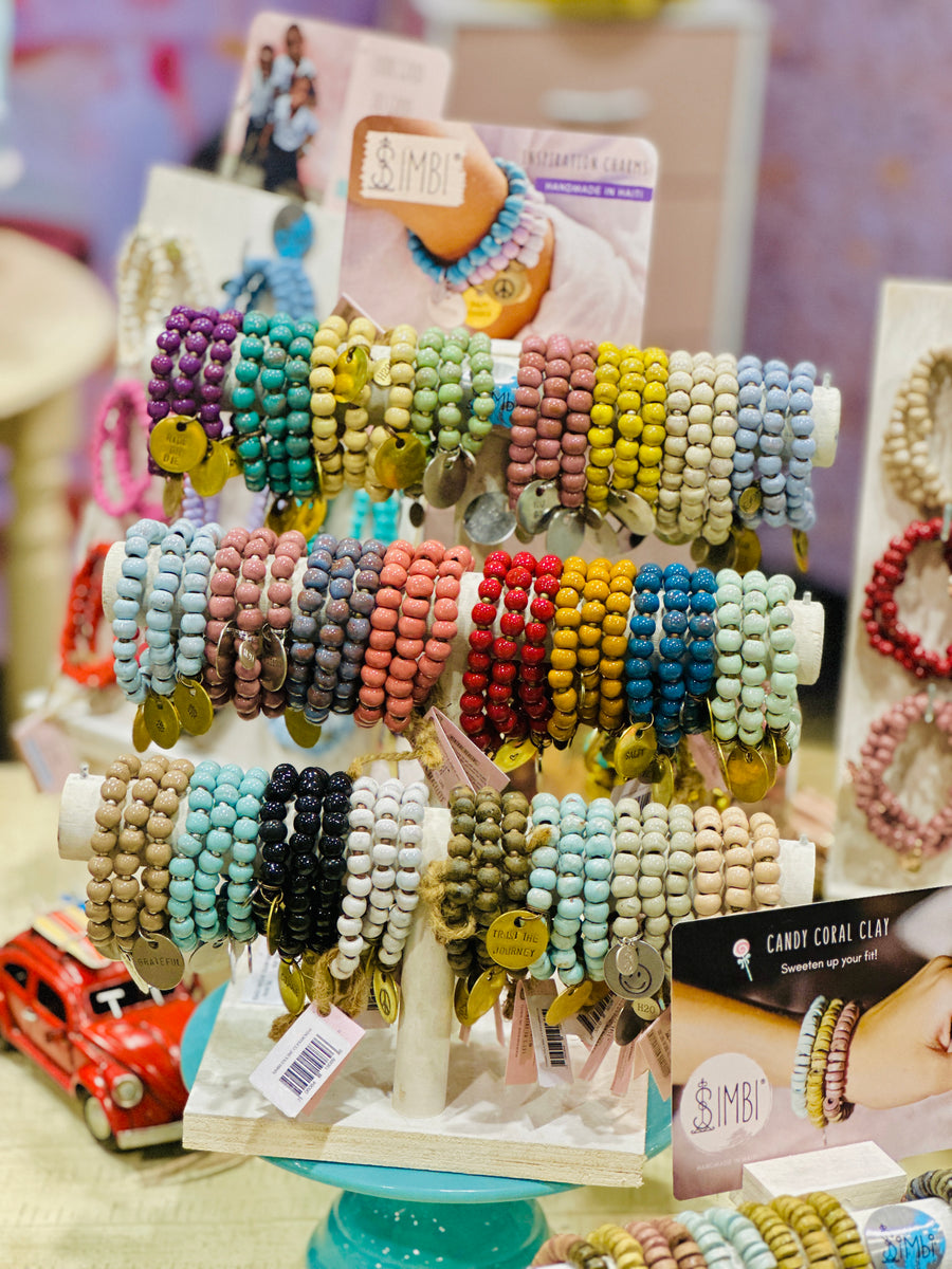 Women's handmade beaded charm bracelet
