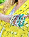 multi colored baded bracelets