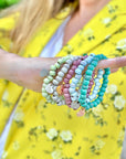 multi colored baded bracelets