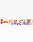 Parisian Bike and Flowers Hair Tie