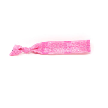 Pink Squares Hair Tie