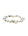  Howlite White  crystal Bracelet with charm