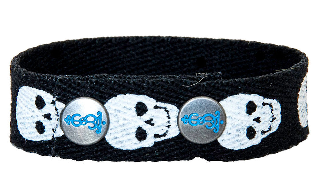 Black Skull Twill Bracelet