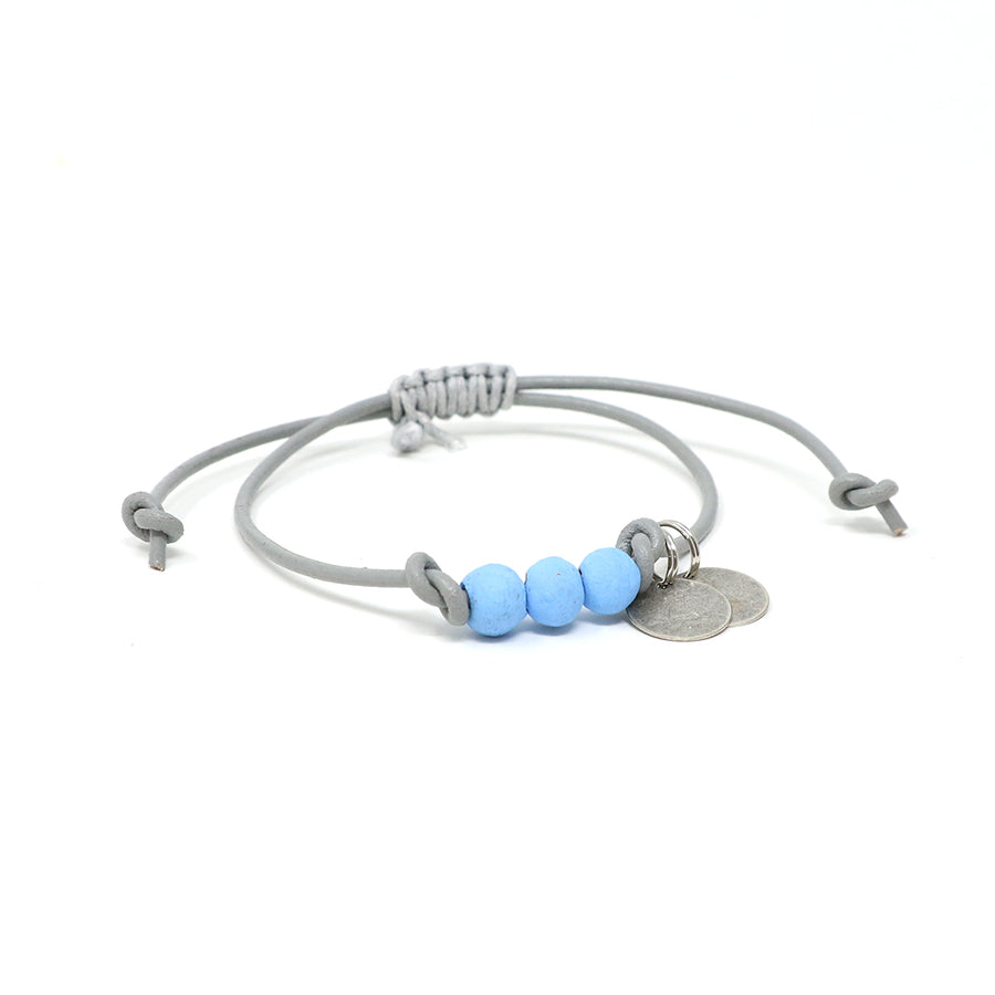 Simbi Blue Vegan Leather Pipeline Bracelet