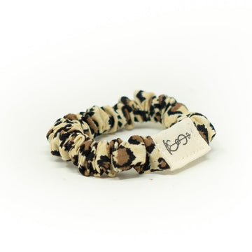 Cheetah  print cotton scrunchie