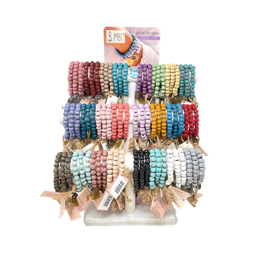 handmade womens Beaded charm bracelet set