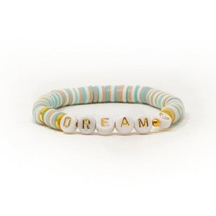 multi colored heishi beaded bracelet