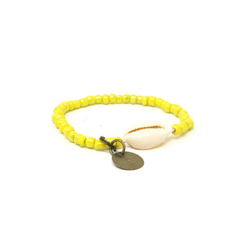 Yellow Cowrie Shell Bracelet