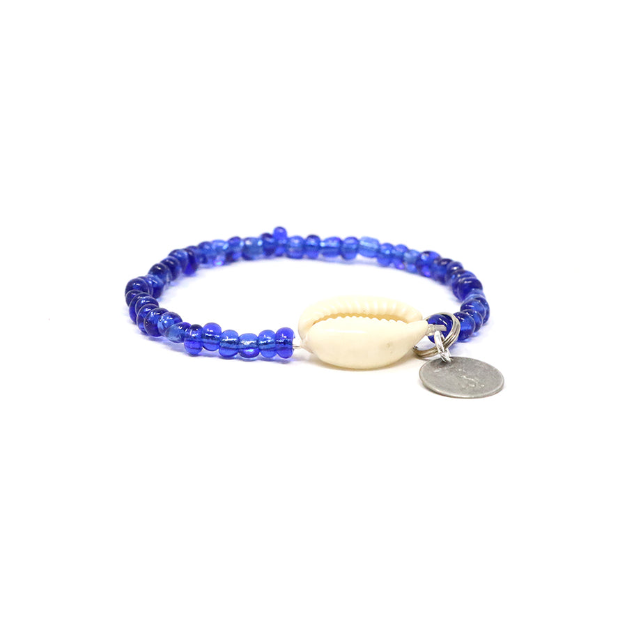 Capri Blue Cowrie Shell Bracelet