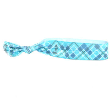 Blue Plaid Hair Tie