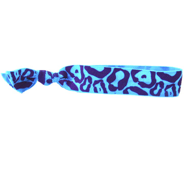 Blue Leopard Hair Tie