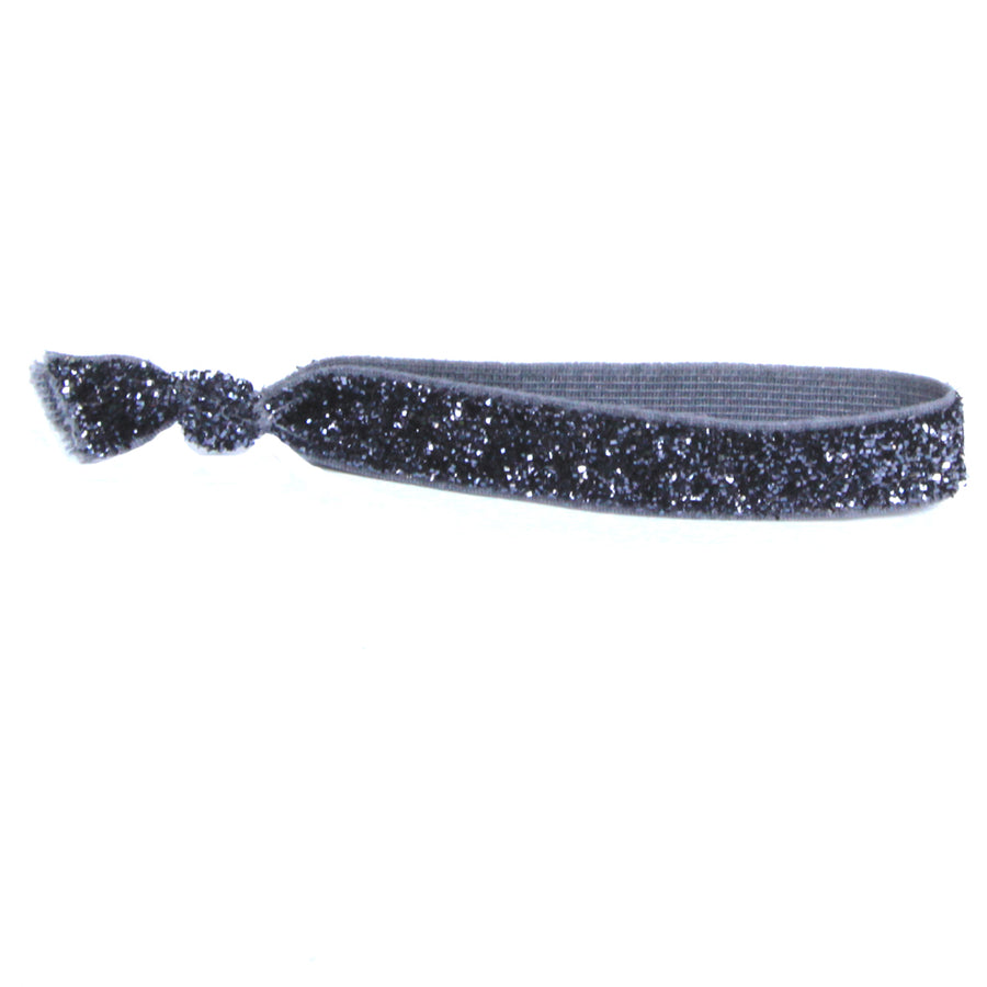 Charcoal Glitter Hair Tie