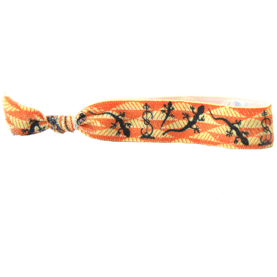 Orange Lizard Hair Tie