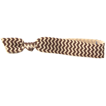 Brown Chevron Hair Tie