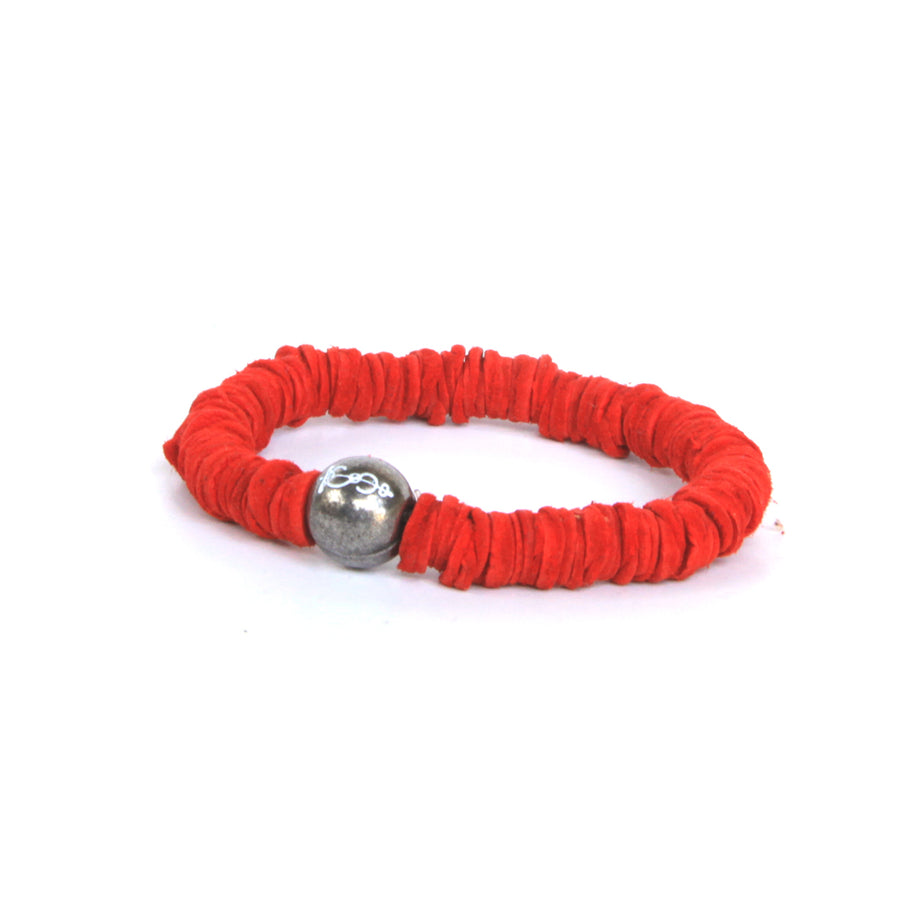 Rouge Red Leather Bracelet
