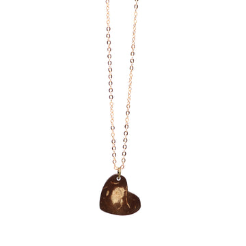 Rose Gold Coconut Heart Necklace